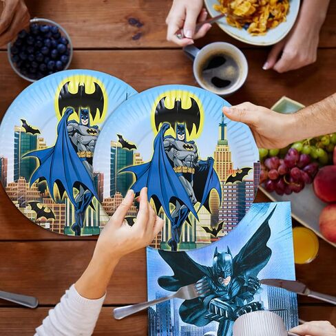 40 قطعة من طراز باتمان تحتوي على 20 لوحة و20 قطعة زينة لحفلات عيد ميلاد باتمان كاملة مع المناديل in Kuwait