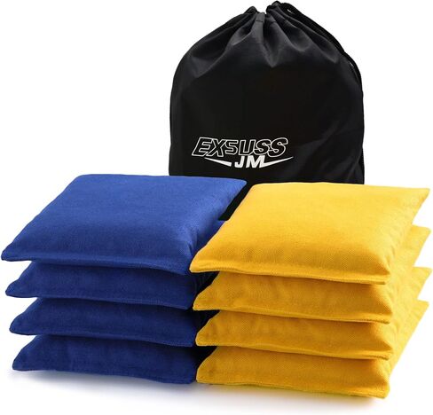 JMEXSUSS Weather Resistant Cornhole Bags, Set of 8 Regulation Corn Hole Beans Bags for Tossing Game, Professional Corn Hole Bags with Tote Bag in Saudi Arabia