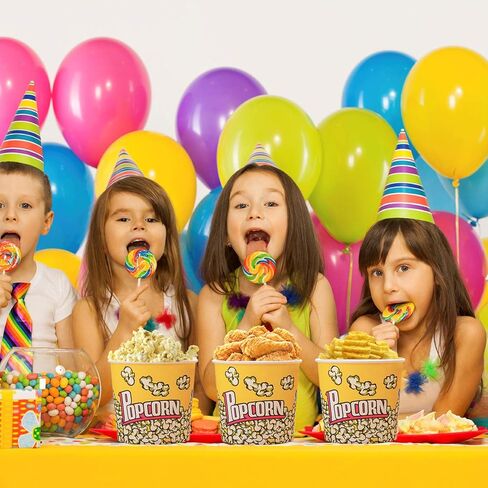 حاويات الفشار من الورق المقوى دلو الفشار 85oz، صناديق الفشار دلاء الفشار أكواب الفشار، أكواب الفشار حوض دلو الفشار القابلة لإعادة الاستخدام لمسرح الأفلام، والحفلات، وليلة الفيلم، ومقاومة للتسرب ودرجة الغذاء (10) in Kuwait