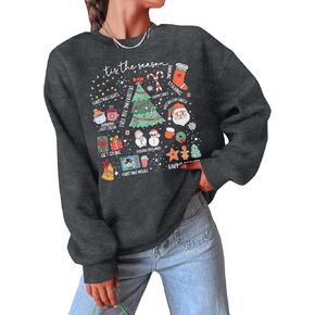 EGELEXY Christmas Sweatshirts for Women tis the season Christmas Outfits Merry Christmas Lightweight Pullover Tops in Saudi Arabia