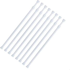 Tension Rods 28 to 48 Inches 8 Pack,Tension Curtain Rod,Spring Tension Rods,Adjustable Extension Spring Rods Closet Rod for Windows,Kitchen, Bathroom,Cupboard,Wardrobe in Saudi Arabia