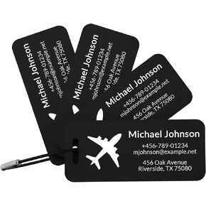 4 عبوات من علامات الأمتعة المعدنية المخصصة، علامات تعريف اسم الألومنيوم المحفورة خصيصًا مع الشعار/النص، علامات سفر مقاومة للماء مع حلقة فولاذية لحقيبة السفر وحقيبة الظهر والأمتعة والرحلات البحرية والحمل (أحمر) in Kuwait