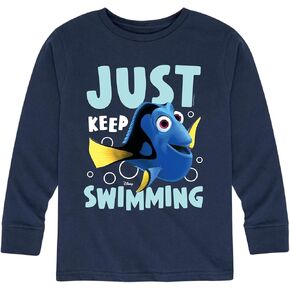 تي شيرت Disney Finding Nemo - Just Keep Swimming - تي شيرت برسومات طويلة الأكمام للأطفال والشباب in Kuwait