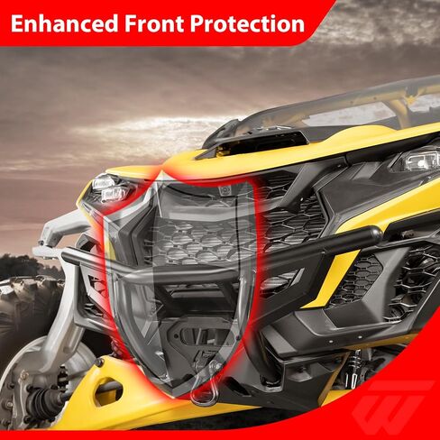قطعة واحدة من المصد الأمامي WeiSen UTV متوافقة مع Can Am Maverick R/Max 2024-2025، رقم استبدال تركيب الضوء المدمج في الأنبوب الثقيل: 715007311/715007691 in Saudi Arabia