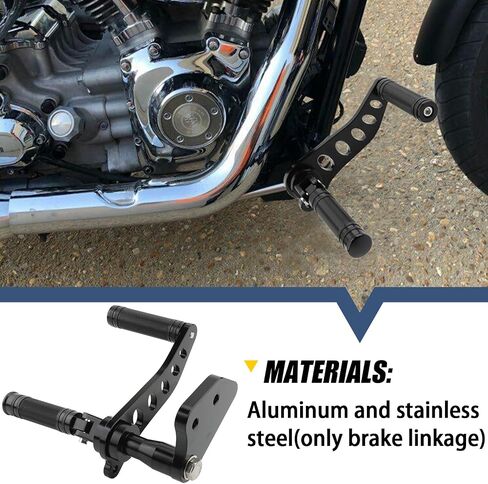 مجموعة أدوات التحكم الأمامية الكاملة أوتاد ورافعات وروابط لـ Harley Dyna 2000-2015 Super Glide 2000-2012 Low Rider 2006-2017 Street Bob (أسود) in Kuwait