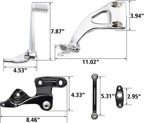 TCT-MOTORPARTS Chrome Mid Controls Brake Side Set Fit for Harley Sport Glide Fat Bob Softail FLSB FXFB FXFBS FXDRS 2018-2024 in Saudi Arabia