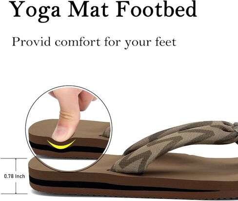 Flip Flops for Women Yoga Mat Arch Support Summer Beach Thong Sandals | Flexible, Soft Cushioning,Comfort, Quick-Dry, Lightweight Support, Beach, Pool, Shower and Travel in Saudi Arabia
