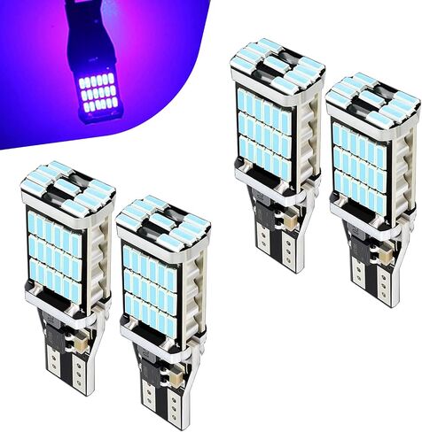 4 قطع T15 4014 45SMD LED مصابيح عكسية، 6500K 800LM لمبات إشارة الانعطاف للسيارة، مصابيح فرامل عالية السطوع 12 فولت، إضاءة 360 درجة، مناسبة لمعظم السيارات والشاحنات وRVs (أبيض) in Saudi Arabia
