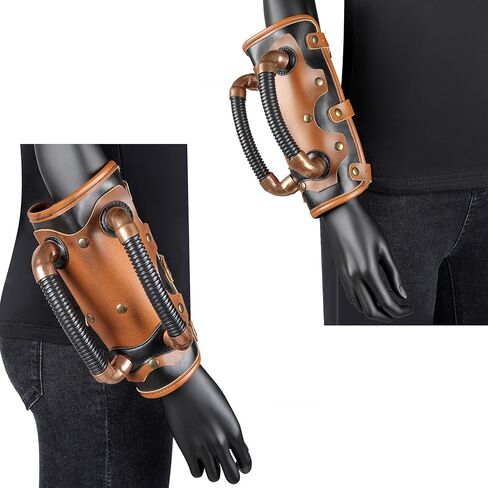 Larswon Adults Arm Guard - Synthetic Leather Bracer Arm Bracer Renaissance Armor Leather Gauntlet Medieval Leather Armband in Saudi Arabia