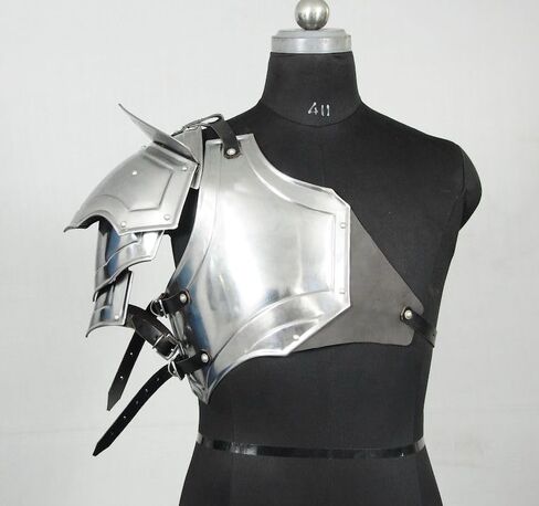 Medieval Steel Shoulder Armor – Knight Pauldron with Chest Guard for LARP, Cosplay & Reenactment | Wearable Plate Armour Costume in Saudi Arabia
