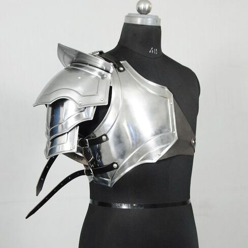Medieval Steel Shoulder Armor – Knight Pauldron with Chest Guard for LARP, Cosplay & Reenactment | Wearable Plate Armour Costume in Saudi Arabia