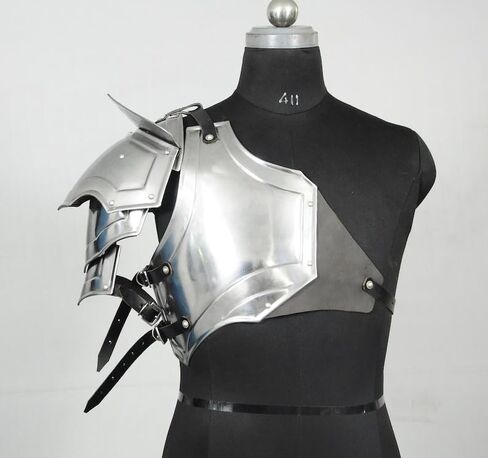 Medieval Steel Shoulder Armor – Knight Pauldron with Chest Guard for LARP, Cosplay & Reenactment | Wearable Plate Armour Costume in Saudi Arabia