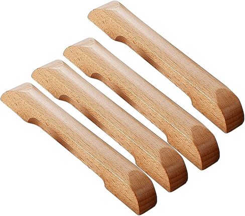 Wood Drawer Knobs Pulls Handles, Wooden Handles Pull,4 pcs Wardrobe Drawer Pulls Bow Shaped Log Handle with Screws in Saudi Arabia