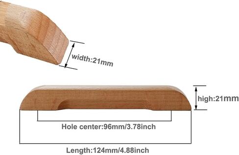 Wood Drawer Knobs Pulls Handles, Wooden Handles Pull,4 pcs Wardrobe Drawer Pulls Bow Shaped Log Handle with Screws in Saudi Arabia