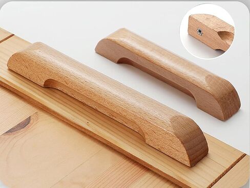 Wood Drawer Knobs Pulls Handles, Wooden Handles Pull,4 pcs Wardrobe Drawer Pulls Bow Shaped Log Handle with Screws in Saudi Arabia