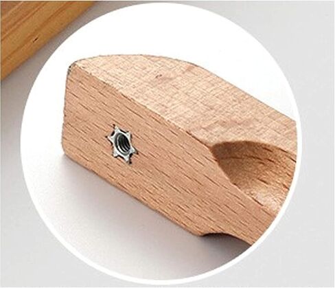 Wood Drawer Knobs Pulls Handles, Wooden Handles Pull,2 Pcs Bow Shaped Handle Closet with Screws Drawer Handle Pull in Saudi Arabia