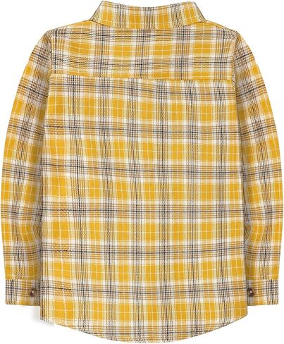 Boys' Button-Down Shirts Cowboy Western Plaid Long Sleeve with Bandana for Toddler Kids Outfit in Saudi Arabia