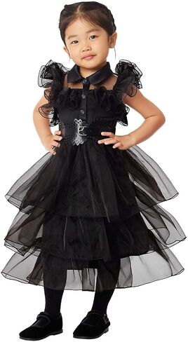 Spirit Halloween Toddler Wednesday Addams Rave N' Dance Dress Costume in Saudi Arabia