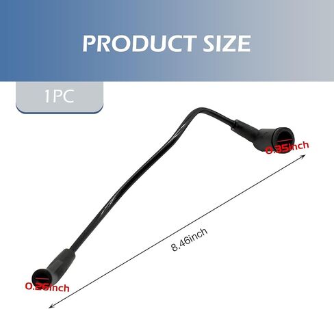 Fuel Pressure Vacuum Hose, High Temperature Resistance Fuel Pressure Regulator Rubber Hose for 4.8 L 5.3 L 6.0 L Engine, 17113556 Replacement, Compatible with GMC Chevrolet (Black) in Saudi Arabia