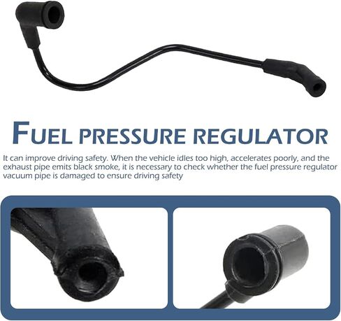 Fuel Pressure Vacuum Hose, High Temperature Resistance Fuel Pressure Regulator Rubber Hose for 4.8 L 5.3 L 6.0 L Engine, 17113556 Replacement, Compatible with GMC Chevrolet (Black) in Saudi Arabia
