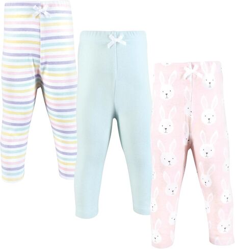 Hudson Baby Infant Girl Cotton Pants and Leggings, Valentine Hearts, 3T in Kuwait