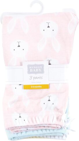 Hudson Baby Infant Girl Cotton Pants and Leggings, Valentine Hearts, 3T in Kuwait