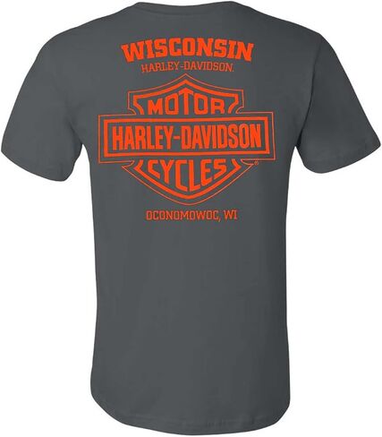 Harley-Davidson Men's Landed Skull Chest Pocket Short Sleeve Crew-Neck T-Shirt in Saudi Arabia