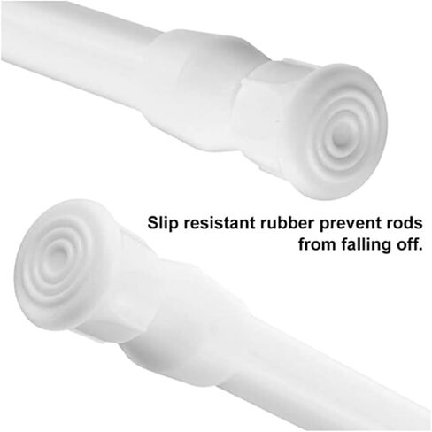 Tension Rods 28 to 48 Inches 8 Pack,Tension Curtain Rod,Spring Tension Rods,Adjustable Extension Spring Rods Closet Rod for Windows,Kitchen, Bathroom,Cupboard,Wardrobe in Saudi Arabia
