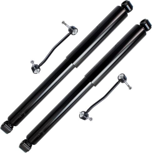محور ديترويت - طقم ممتص الصدمات 4 قطع أمامية 4WD لـ 00-04 Ford F-250 F-350 F-450 F-550 Super Duty، 2 مجموعة ممتصات الصدمات 2 وصلات نهاية شريط Sway 2000 2001 2002 2003 2004 in Saudi Arabia
