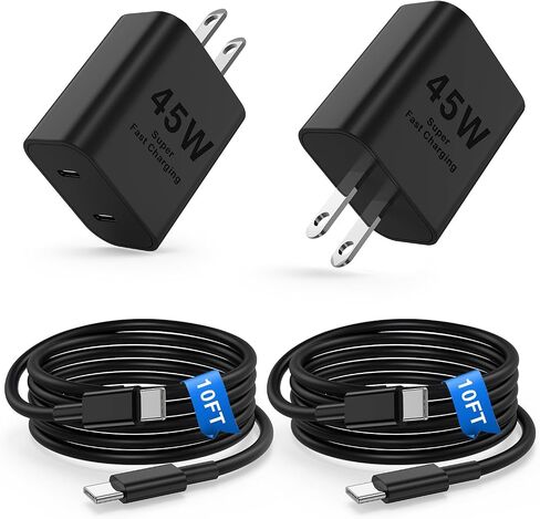 كتلة شاحن سريع iPhone 16 15 / سلك كابل من النوع C إلى C بطول 10 أقدام، قابس شحن USB C 20 وات لهاتف Apple iPhone 16 Pro Max/16 Plus/15 Pro Max، iPad 12.9/11 بوصة 4/3th/Air/Mini، طاقة الحائط محول مكعب الطوب in Kuwait