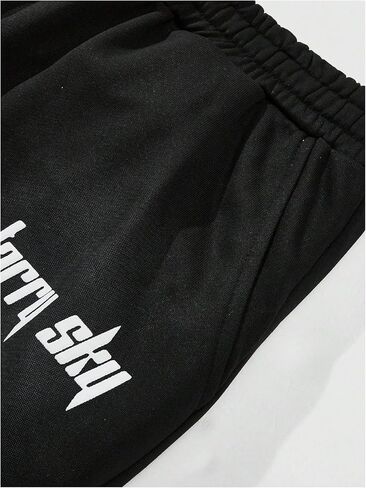 GORGLITTER Men's Star Graphic Flared Sweatpants Y2k Drawstring Elastic Waist Flare Leg Jogger Pants in Saudi Arabia