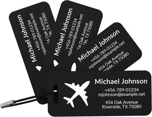 4 عبوات من علامات الأمتعة المعدنية المخصصة، علامات تعريف اسم الألومنيوم المحفورة خصيصًا مع الشعار/النص، علامات سفر مقاومة للماء مع حلقة فولاذية لحقيبة السفر وحقيبة الظهر والأمتعة والرحلات البحرية والحمل (أحمر) in Kuwait