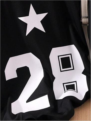 Verdusa Girl's Jersey Shirts Star Graphic Tees Long Sleeve Pullover Going Out Tops in Saudi Arabia