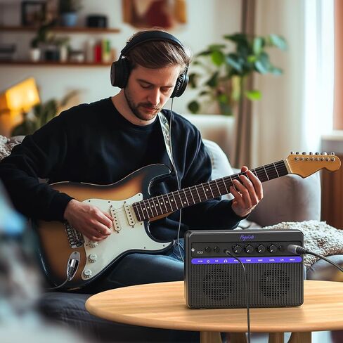 Mini Guitar Amp 10W, Rechargeable Guitar Amp for Electric Guitar, Bluetooth Guitar Amp with Clean Overdrive Tone for Practice in Saudi Arabia