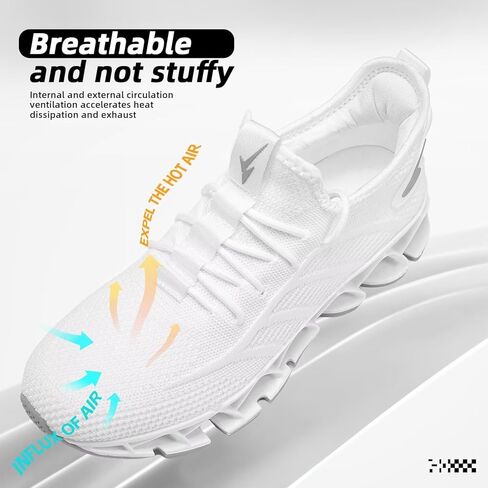 Men's Breathable Walking Shoes Non Slip Casual Sport Tennis Running Shoes Athletic Gym Blade Fashion Sneakers in Saudi Arabia