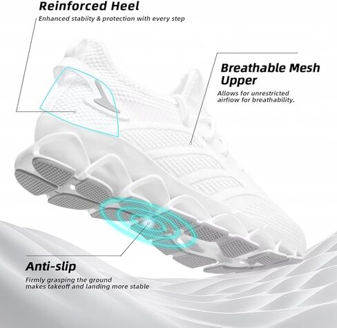 Men's Breathable Walking Shoes Non Slip Casual Sport Tennis Running Shoes Athletic Gym Blade Fashion Sneakers in Saudi Arabia