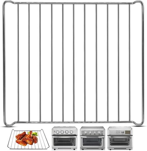 Replacement Air Fryer cooling rack for Cuisinart TOA-95 Air Fryer Convection Toaster Oven, 14.5''*11.7'' Air Fryer Stainless Steel Wire Rack Basket Tray Accessories Parts, Dishwasher Safes in Kuwait