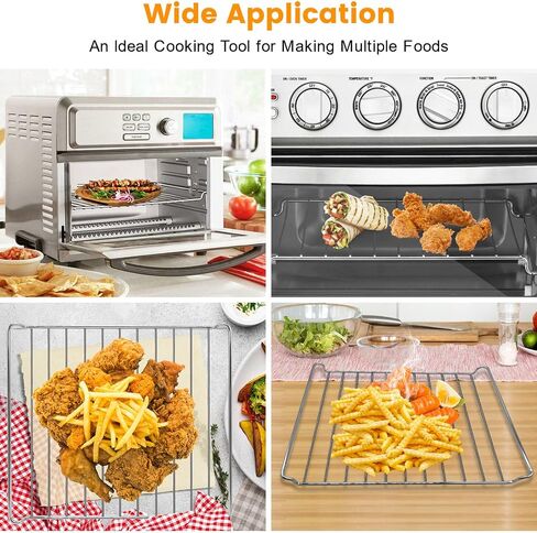 Replacement Air Fryer cooling rack for Cuisinart TOA-95 Air Fryer Convection Toaster Oven, 14.5''*11.7'' Air Fryer Stainless Steel Wire Rack Basket Tray Accessories Parts, Dishwasher Safes in Kuwait