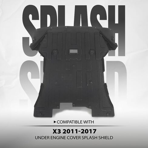 G-PLUS تحت غطاء المحرك Splash Rust Shield متوافق مع BMW X3 sDrive 2011 2012 2013 2014 2015 2016 2017 51757213662، 51-75-7-213-662، 51757378820 أسود in Saudi Arabia