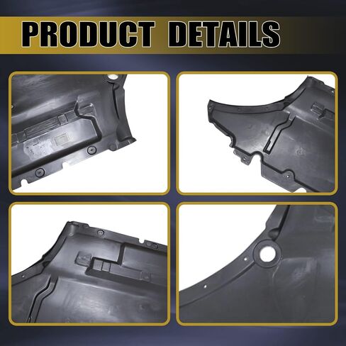 GXARTS Black Engine Rear Splash Shield Guard 8K1863821, Under Cover Splash Shield Baffle Guard Rear Engine 8K1-863-821 Compatible with Audi A5 S5 2013-2017 in Saudi Arabia