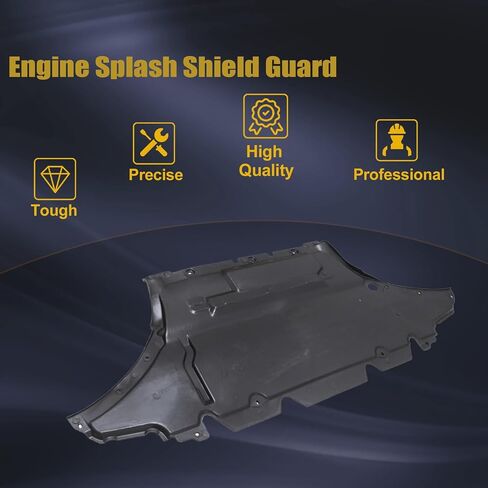 GXARTS Black Engine Rear Splash Shield Guard 8K1863821, Under Cover Splash Shield Baffle Guard Rear Engine 8K1-863-821 Compatible with Audi A5 S5 2013-2017 in Saudi Arabia