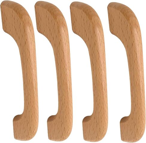 Wood Drawer Knobs Pulls Handles, Wooden Handles Pull,4pcs Drawer Handle Knobs,Pulls Cupboard Door Knob with Screws in Saudi Arabia