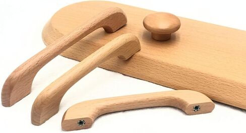 Wood Drawer Knobs Pulls Handles, Wooden Handles Pull,4pcs Drawer Handle Knobs,Pulls Cupboard Door Knob with Screws in Saudi Arabia
