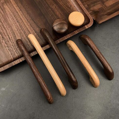 Wood Drawer Knobs Pulls Handles, Wooden Handles Pull,4pcs Drawer Handle Knobs,Pulls Cupboard Door Knob with Screws in Saudi Arabia