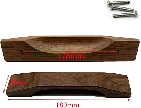 Wood Drawer Knobs Pulls Handles, Wooden Handles Pull,2 pcs Pulls Walnut Wardrobe Handle with Mounting Screws Drawer Pull in Saudi Arabia