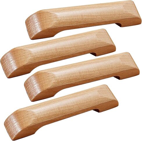 Wood Drawer Knobs Pulls Handles, Wooden Handles Pull,Drawer Handle Pull,4 Pcs Bow Shaped Closet Handles with Screws in Saudi Arabia