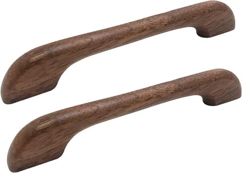 Wood Drawer Knobs Pulls Handles, Wooden Handles Pull,2pcs Walnut Wardrobe Drawer Handle Pulls with Mounting Screws in Saudi Arabia