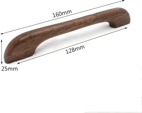 Wood Drawer Knobs Pulls Handles, Wooden Handles Pull,2pcs Walnut Wardrobe Drawer Handle Pulls with Mounting Screws in Saudi Arabia