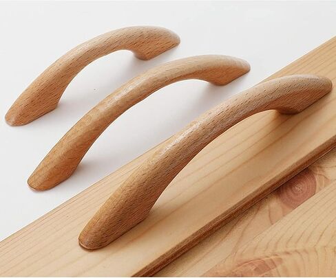 Wood Drawer Knobs Pulls Handles, Wooden Handles Pull,6 pcs Wardrobe Pulls Bow Shaped Handle Log Drawer Handle Pull in Saudi Arabia