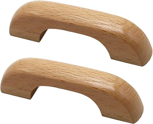 Wood Drawer Knobs Pulls Handles, Wooden Handles Pull,2 pcs Wardrobe Drawer Handle, Knobs Pulls with Mounting Screws in Saudi Arabia